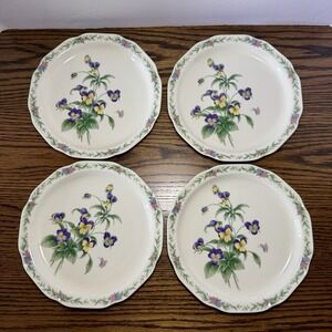 Noritake Porcelain Conservatory Gala Cuisine 4Pc 8 1/4" Salad Plates 1991-1997